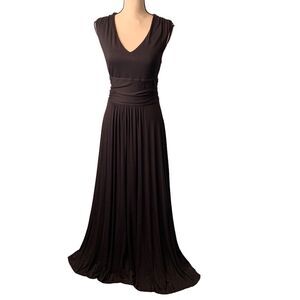 Anthropologie Vanessa Virginia‎ Dress Small Black Maxi Jersey Capuchina NEW